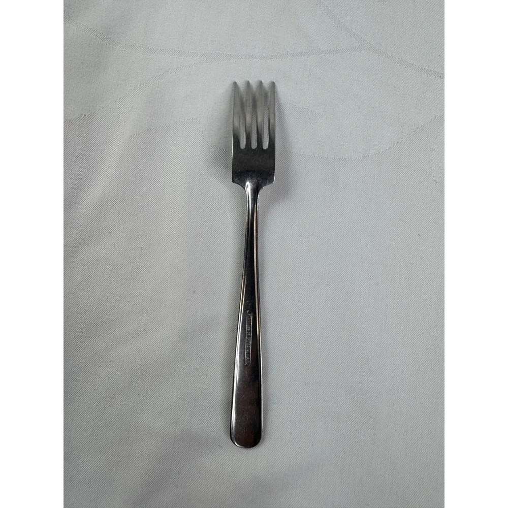 Imperial USA Stainless Steel Dinner Fork Floral Scroll Edge Flatware 7.25 inch